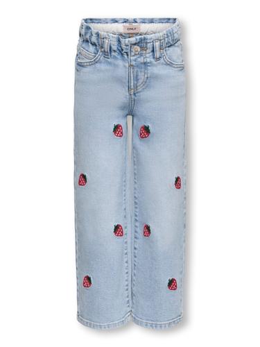 KMGLUNA BERRY PAPERBAG WIDE DNM 122 Gerade geschnitten - Light Blue Denim