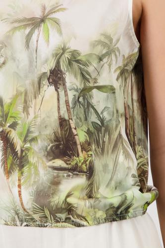 Top mit tropischen Print