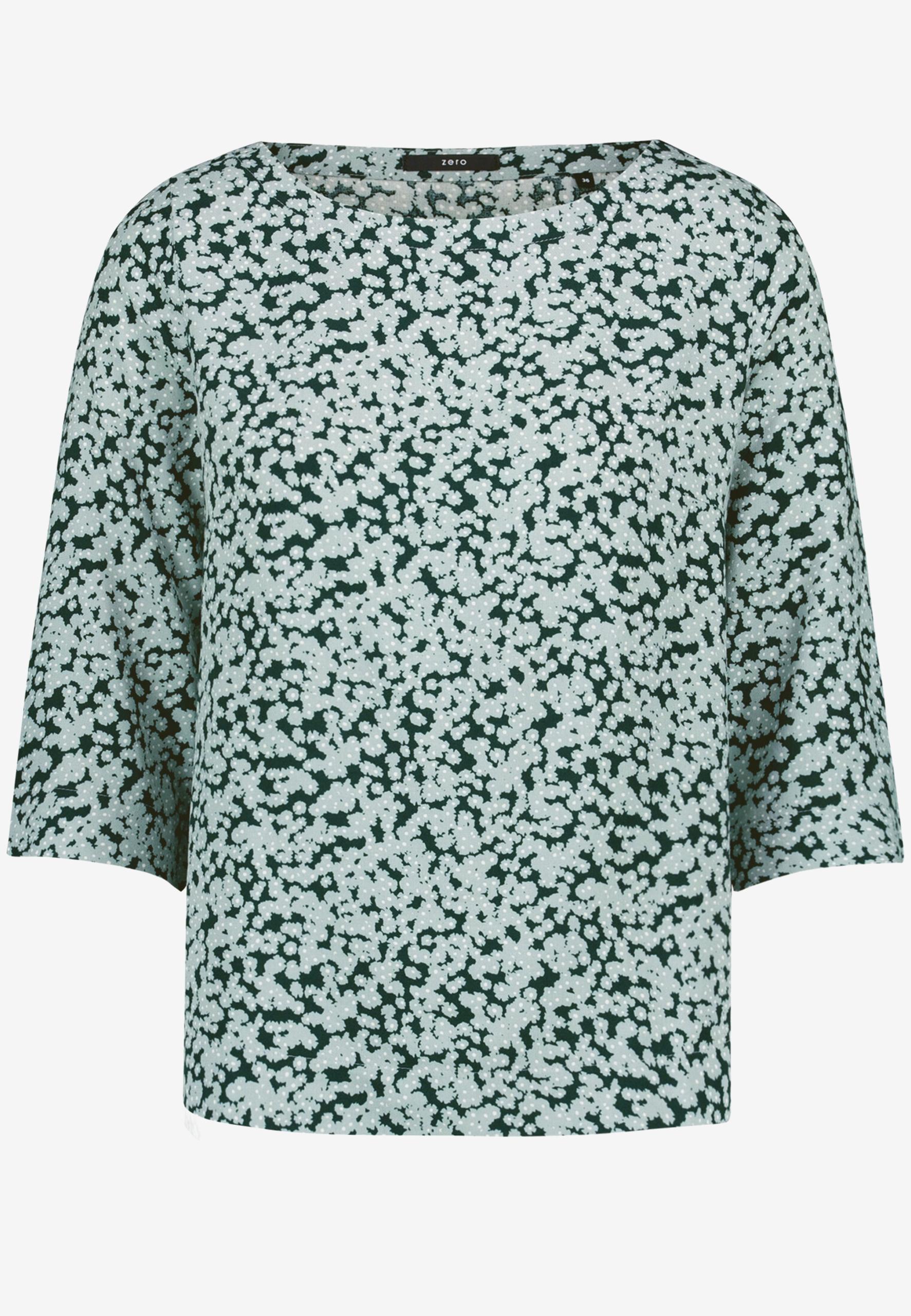 Blusenshirt mit Blumenmuster 36 - Dark Green/blue
