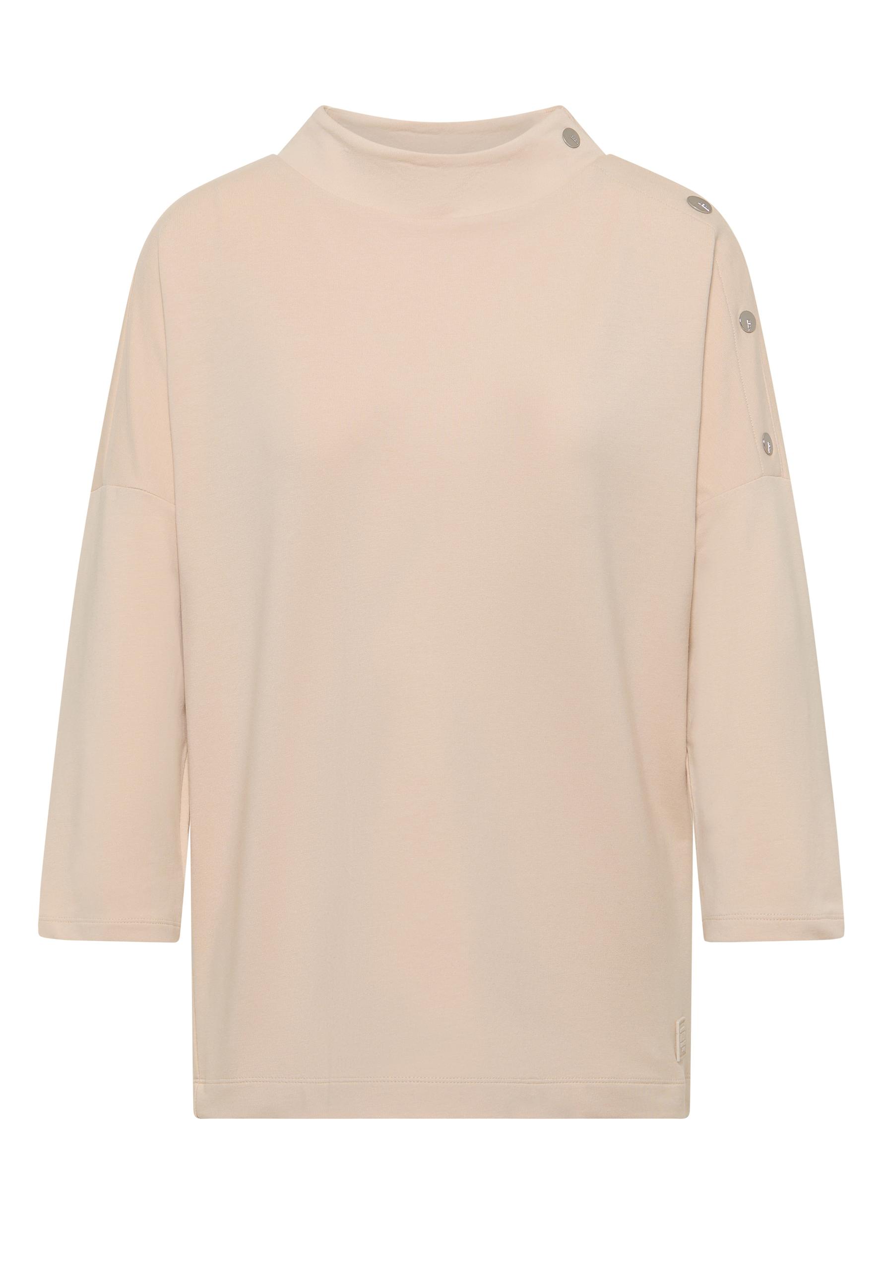 Shirt mit Knopfdetail M - Oat Milk Beige