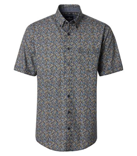 Freizeithemd Kurzarm M Casual Fit - Blau