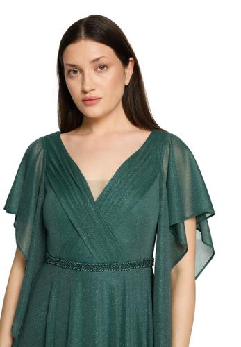 Abendkleid 42 Leicht tailliert - Green/Grey