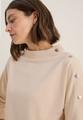 Shirt mit Knopfdetail M - Oat Milk Beige