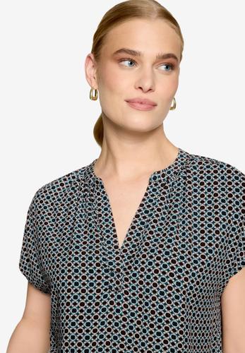 Blusenshirt mit grafischem Muster