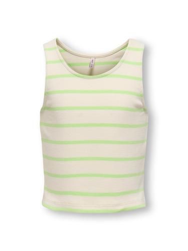 KOGNESSA S/L SHORT STRIPE TOP JRS 134/140 Normal geschnitten - Paradise Green
