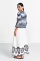 Striped Ajour cardigan with bows Blau L