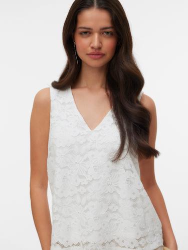 VMHONEY LACE SL V-NECK TOP WVN GA