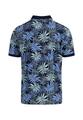 Polo, slub, AOP L Casual Fit - Navy