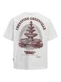 JORMAINE BACK TEE SS CREW NECK SN S Locker geschnitten - Cloud Dancer