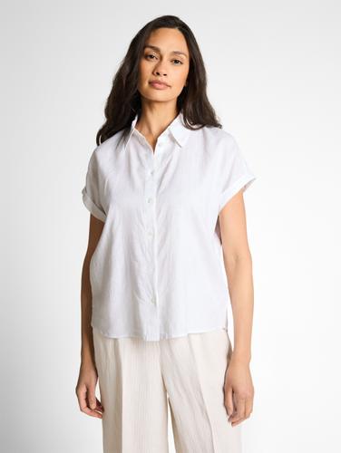Loose Fit Bluse mit Leinenanteil