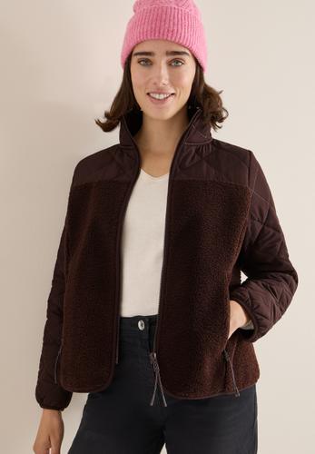 Teddy-Jacke mit Steppdetails L - Tartufo Brown