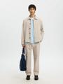 SLM196-STRAIGHT ROBERT STRING PANT NOOS L Gerade geschnitten - Egret