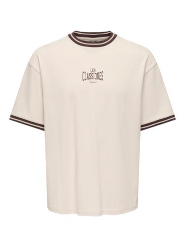 ONSLES CLASSIQUES CASPIAN BOXY SS TEE L Box Fit - Whitecap Gray