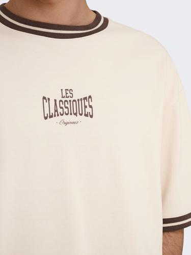 ONSLES CLASSIQUES CASPIAN BOXY SS TEE L Box Fit - Whitecap Gray