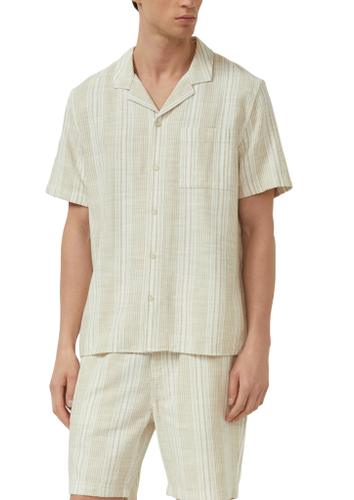 Hemd XL Resort Fit - Weiß|beige