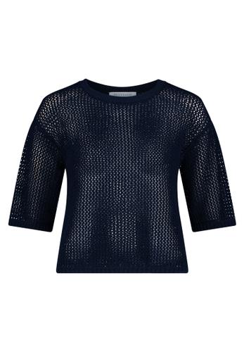 Strickpullover 44 Gerade - Dunkelblau