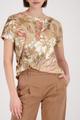 T-Shirt mit Paisleymuster 44 - Mocca Gemustert