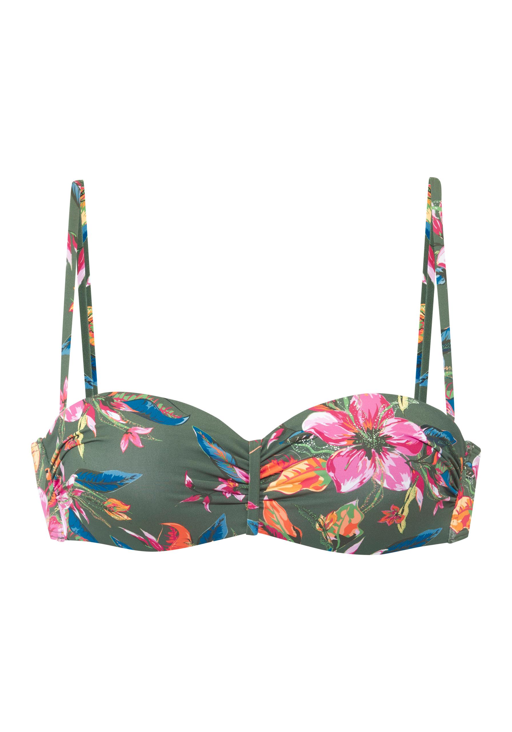 LASCANA Bügel-Bandeau-Top 42C - Olive Print