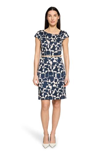 Etuikleid 38 Tailliert - Dark Blue/Nature