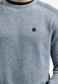 Pullover Crewneck Plated Structure Knit M Regular Fit - Dusty Blue