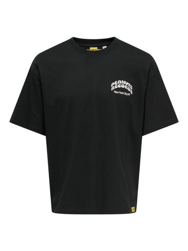 ONSPEANUTS BACK LIFE OVZ SS LIC TEE