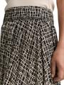High Waist Midi-Rock aus Viskose 38 High Waist Fit - Abstract Black Grid Design