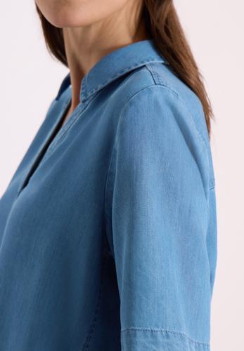 Knielanges Kleid im Denim-Look M - Mid Blue Wash