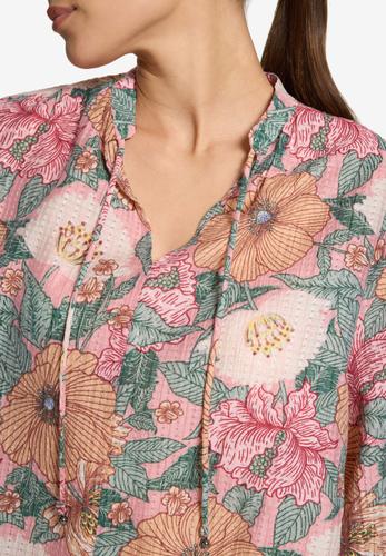 Schlupfbluse mit Blumenmuster