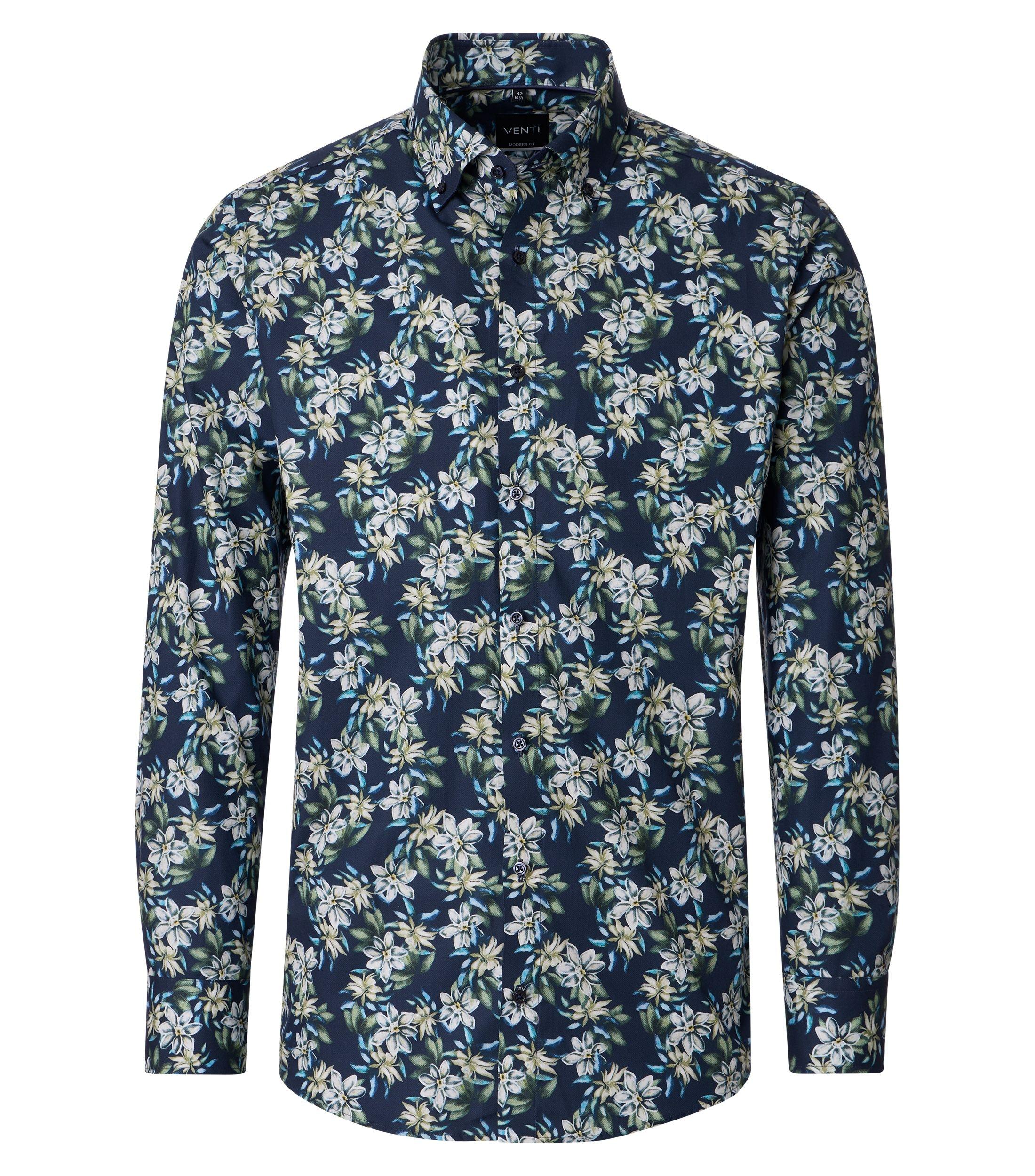 Businesshemd Langarm 43 Modern Fit - Blau