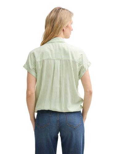 Loose Fit Bluse mit Streifenmuster 40 Loose Fit - True Green White Thin Stripe