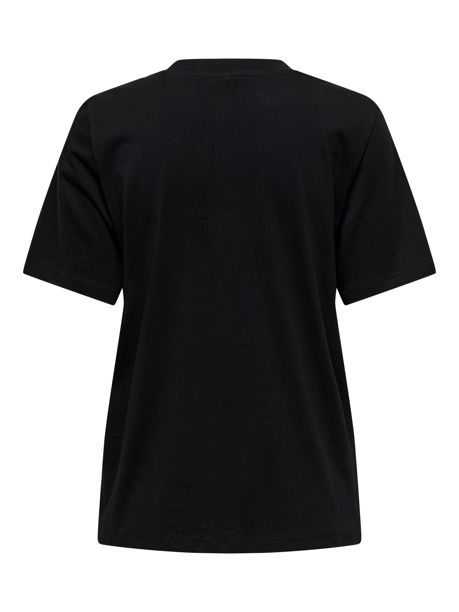 ONLBURST LIFE S/S POPCORN TOP BOX JRS L Normal geschnitten - Black