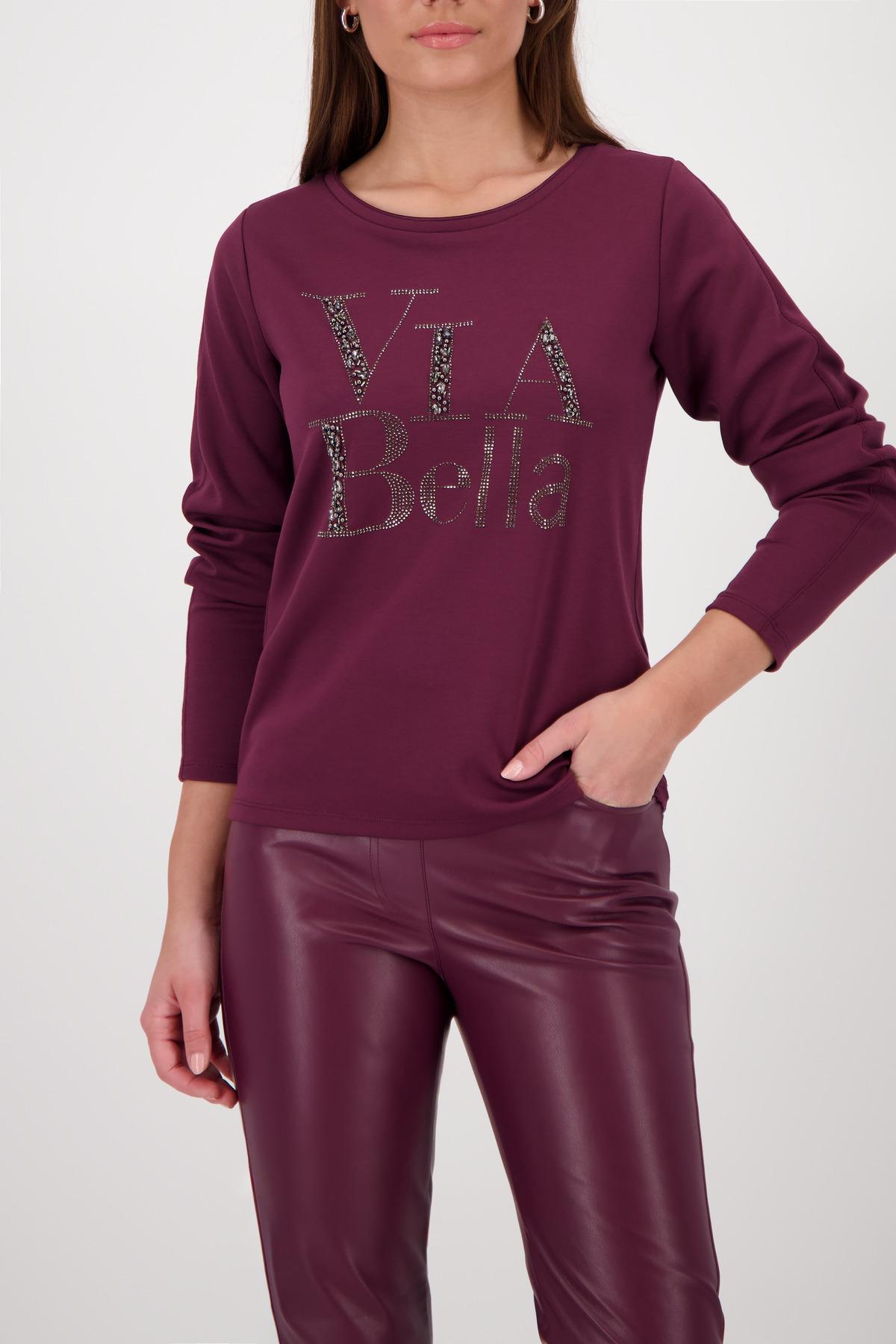 Sweatshirt mit Schmuckschrift 36 - Bordeaux