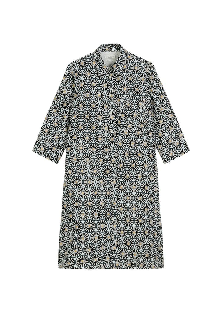 Leinenkleid relaxed 34 Relaxed Fit - Multi/white Cotton