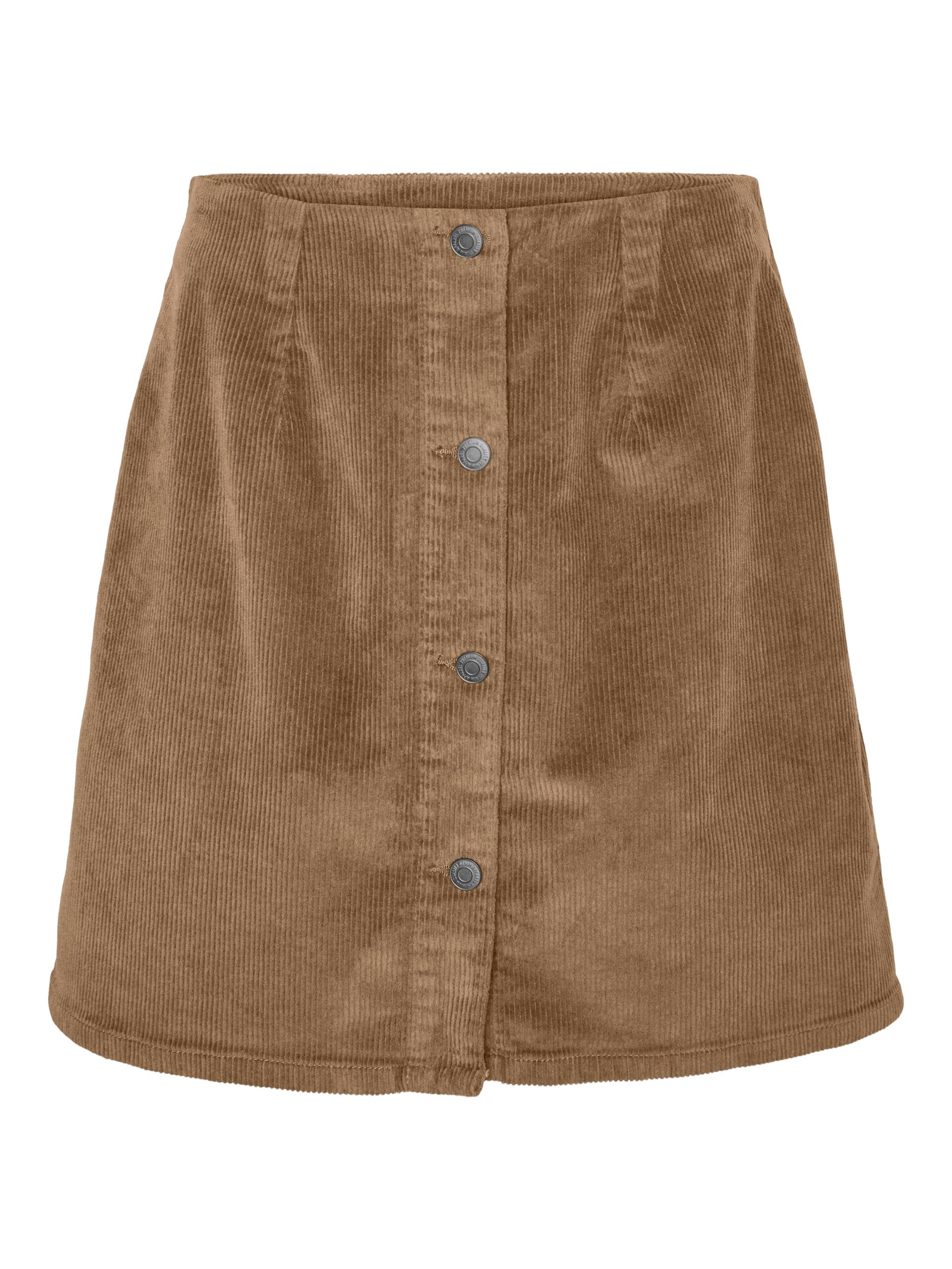 VMETTA HR SHORT CORD SKATER SKIRT NOOS L - Silver Mink