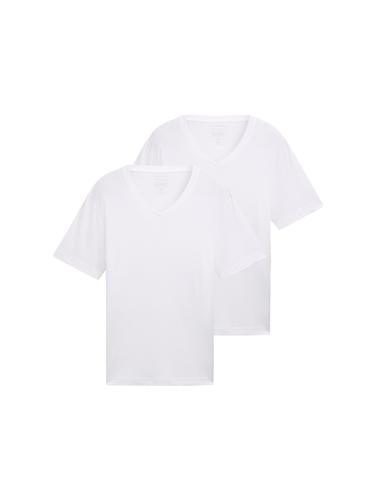 Basic T-Shirt im 2er-Pack mit V-Ausschnitt
