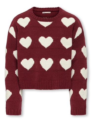 KOGSUS L/S O-NECK CHINELLE PULLOVER KNT 158/164 Normal geschnitten - Cabernet