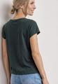 Silk-Look Shirt mit V-Neck und Deko-Detail