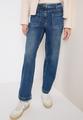 Wide Leg Patch Pocket Jeans 28/30 - Mid Blue Used Wash