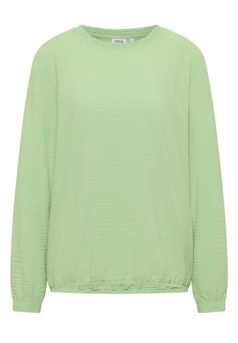 Bluse mit Smock-Ausschnitt S - Bamboo Green