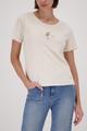 T-Shirt mit Strasssteinen 46 - Champagne Beige