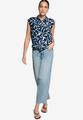 Hemdbluse  kurzarm mit Blumen
