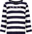 Sweatshirt mit Pailletten-Streifen 42 - Marine Ringel