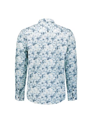 Shirt Allover Printed Yarn Dyed Dobby XL Regular Fit - Blue