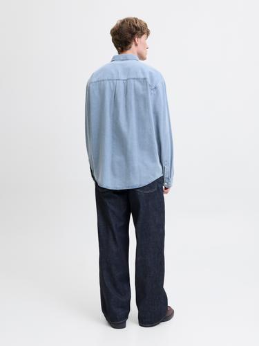 JORNORREBRO DENIM SHIRT LS SN XXL Locker geschnitten - Medium Blue Denim