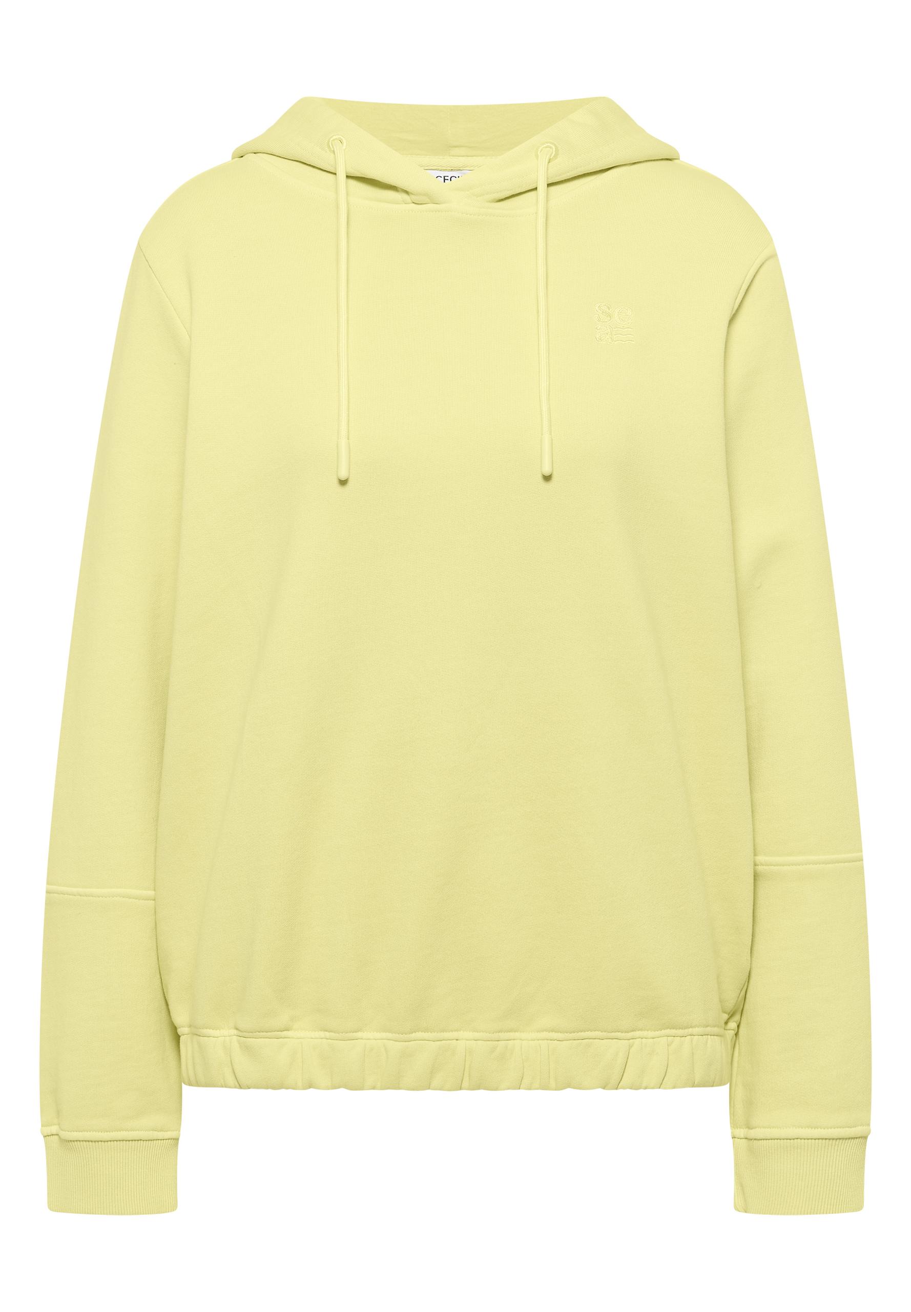Hoodie mit Stickerei S - Iced Yellow