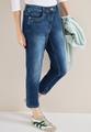 Mid Waist Slim Leg Jeans im Casual Fit 33/7/8 Hosen - Mid Blue Used Wash