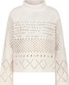 Strickpullover mit Ajourmuster 38 - Almond