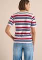 Kurzarm Shirt mit Multicolor Streifen XL - Universal Blue