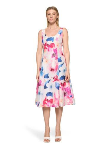 Cocktailkleid 38 Ausgestellt - Cream/Pink