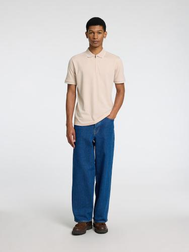 SLHFAVE SPORT ZIP SS POLO NOOS Grau XL